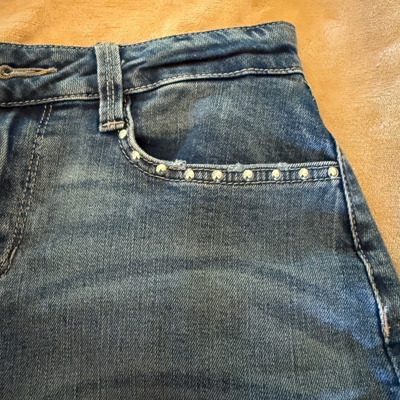 a.n.a Blue Silver Embellished Mini Pencil Skirt - Picture 2 of 8